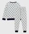 Children's star print velour pyjamas BELUGA /ADRIATIC