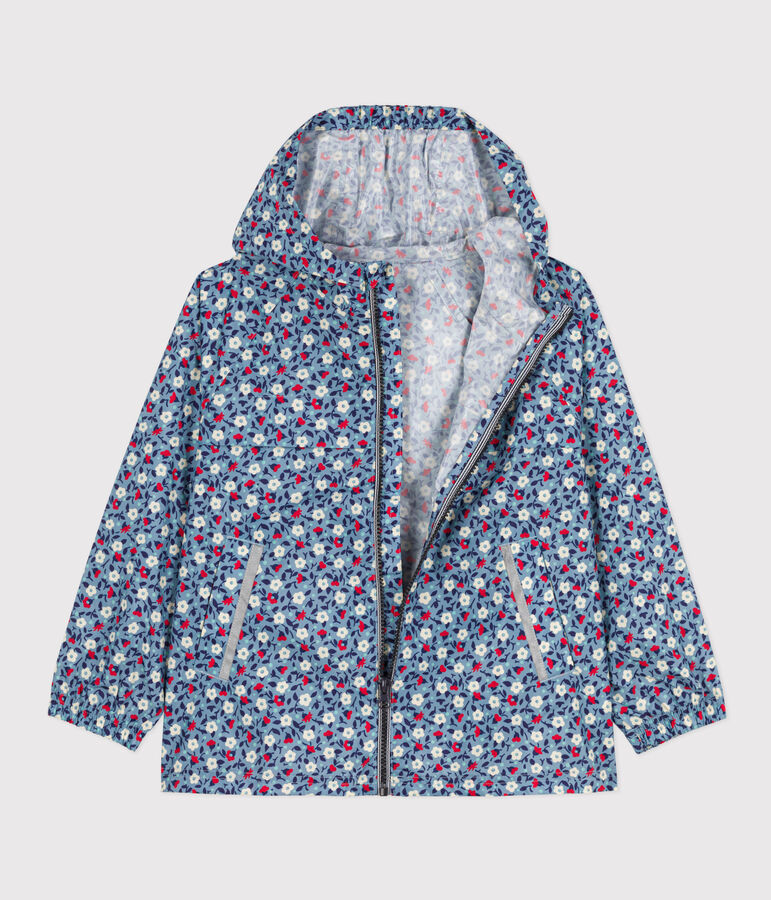 Girls' Recycled Fabric Windcheater blue/multicolor