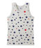 Boy's printed undershirt in stretch jersey BELUGA grey/MULTICO white