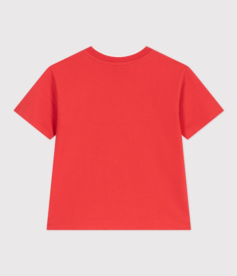 Children's short-sleeved cotton T-shirt red