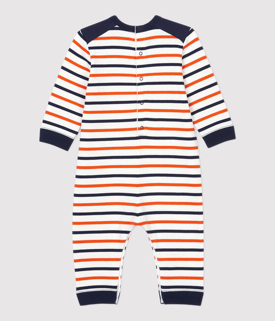 Babies' Fleece Jumpsuit MARSHMALLOW white/SMOKING /CAROTTE