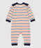 Babies' Fleece Jumpsuit MARSHMALLOW white/SMOKING /CAROTTE