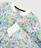 Girls' Jersey Baseball Style Cardigan POUSSIERE grey/MULTICO white