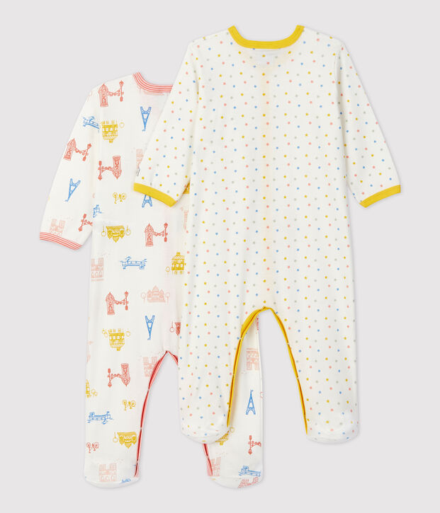 Paris Print and Starry Cotton Sleepsuits - 2-Pack multicolor