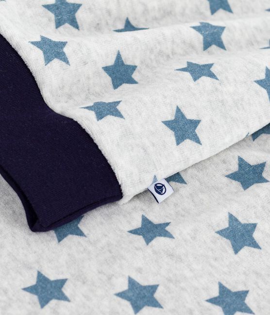 Children's star print velour pyjamas BELUGA /ADRIATIC