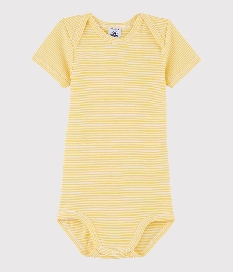 Unisex Babies' Short-Sleeved Bodysuit yellow/white