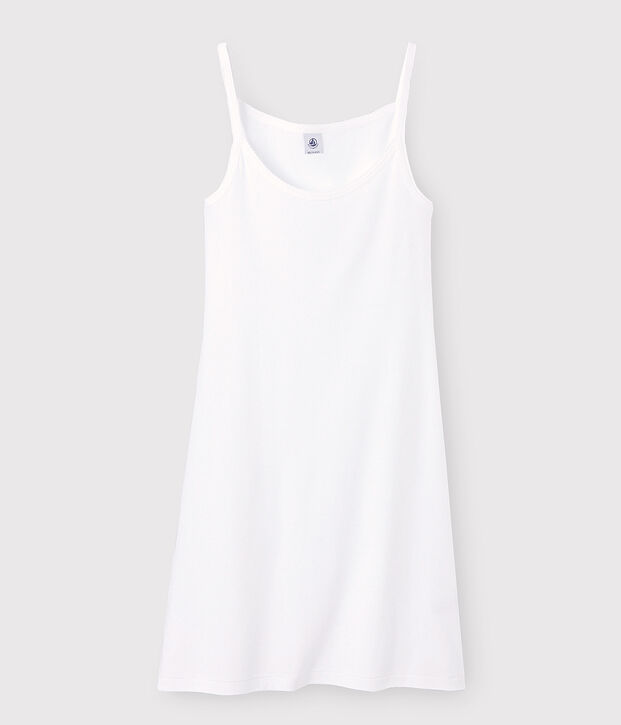Women's Iconic Strappy Cotton Dress white