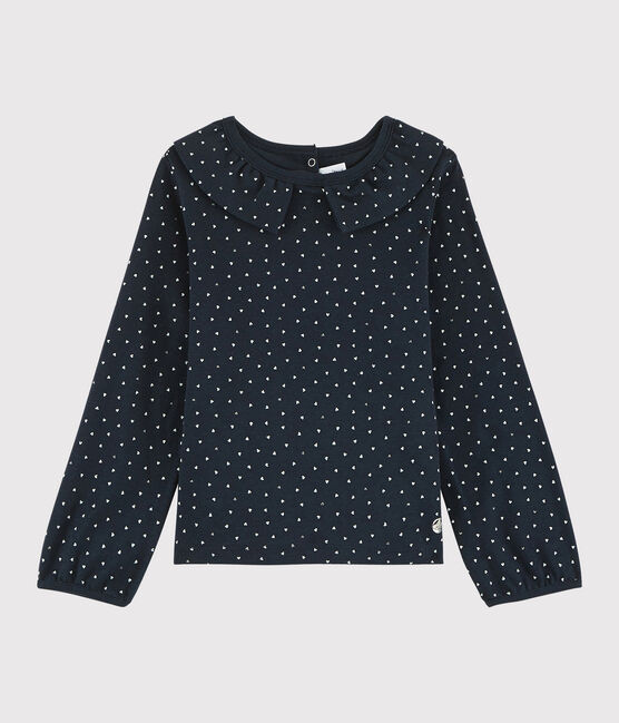 Girls' Collared T-shirt SMOKING blue/MULTICO white