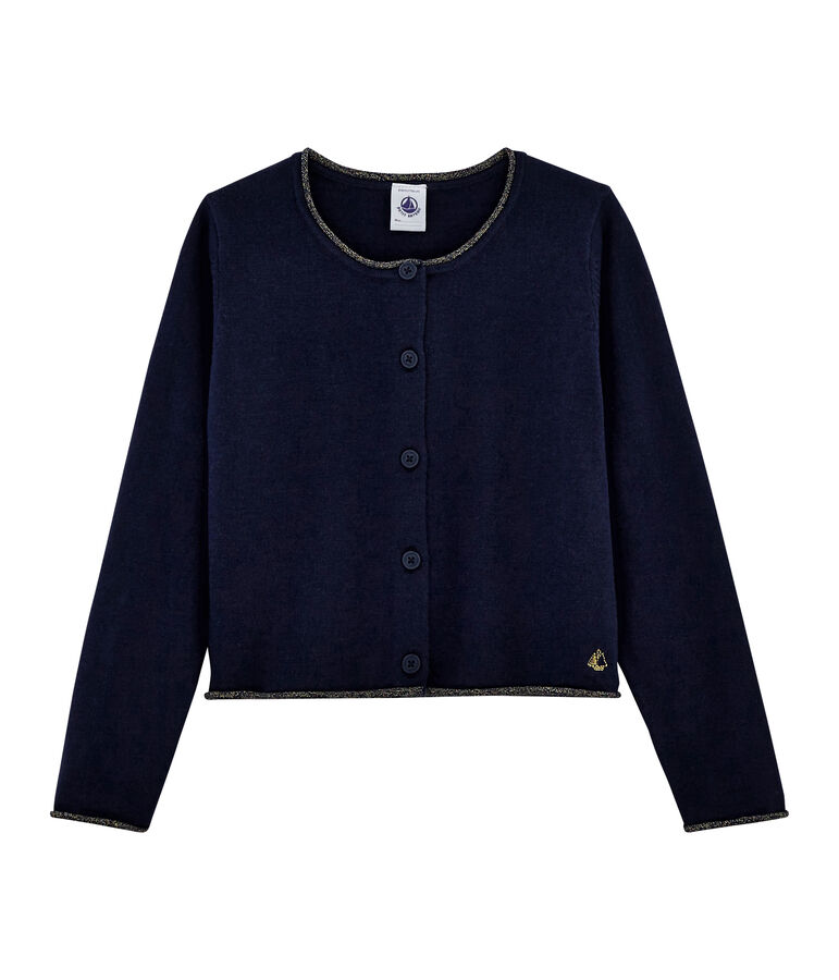 Girls' Knit Cardigan blue