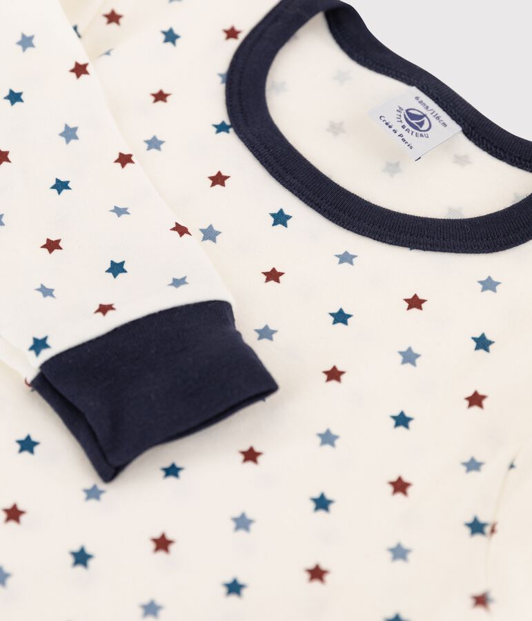 Boys' Boat Print Ribbed Pyjamas white/multicolor