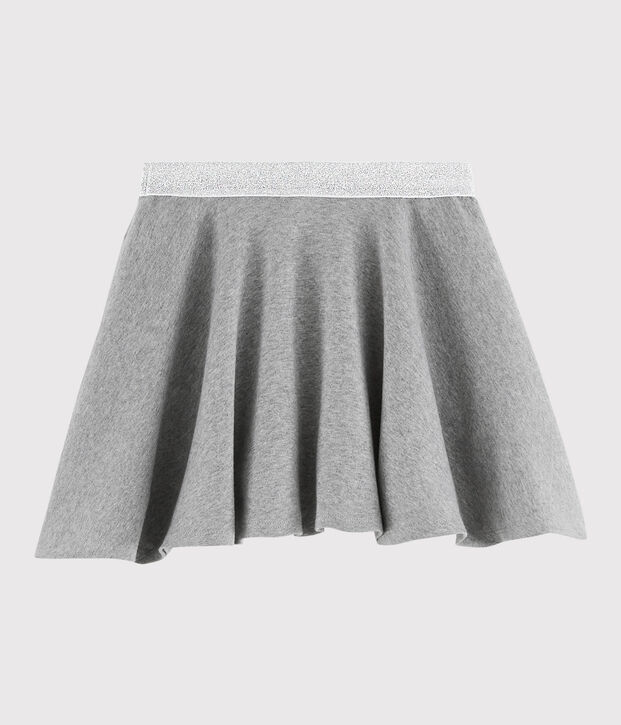 Girls' mesh knit skirt grey
