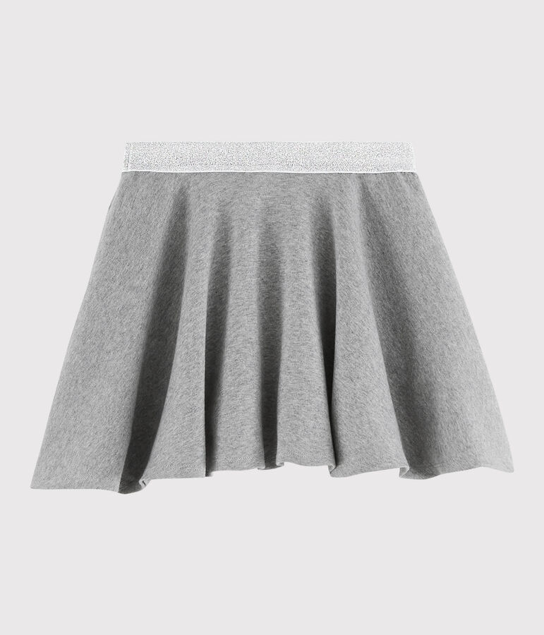 Girls' mesh knit skirt grey
