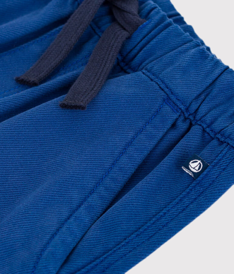 Children's plain Lyocell cargo pants blue