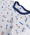 Boys' Ribbed Skates Pyjamas POUSSIERE grey/MULTICO white