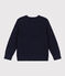 Boys' wool and cotton pullover SMOKING blue