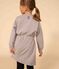 Girls' long-sleeved dress in brushed fleece. CHATON CHINE grey
