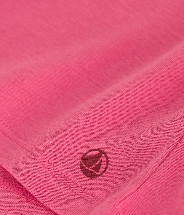 Children's plain short-sleeved cotton T-shirt pink