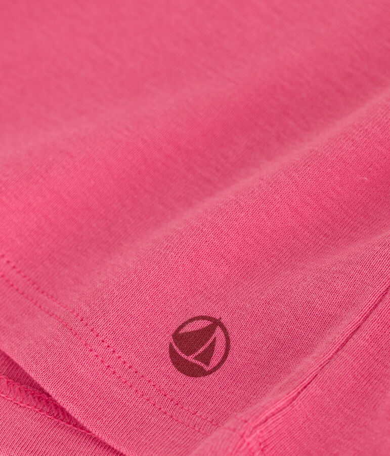 Children's plain short-sleeved cotton T-shirt pink