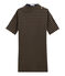 women's short sleeved striped dress in heavyweight jersey SMOKING blue/BRINDILLE brown