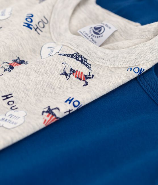 Boys' Short-Sleeved Paris Print Organic Cotton T-Shirts - 2-Pack variante 1