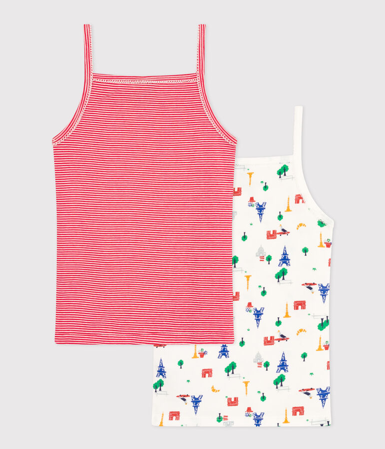 Children's Paris Cotton Vests - 2-Pack multicolor
