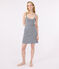 Women's Striped Babydoll Nightdress SMOKING blue/MARSHMALLOW white