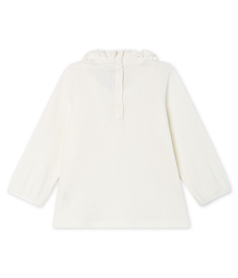 Baby Girls' Long-Sleeved Plain Blouse white