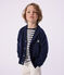 Children's plain cotton cardigan SMOKING blue