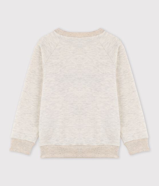 Children's Unisex Embroidered Fleece Sweatshirt MONTELIMAR CHINE beige