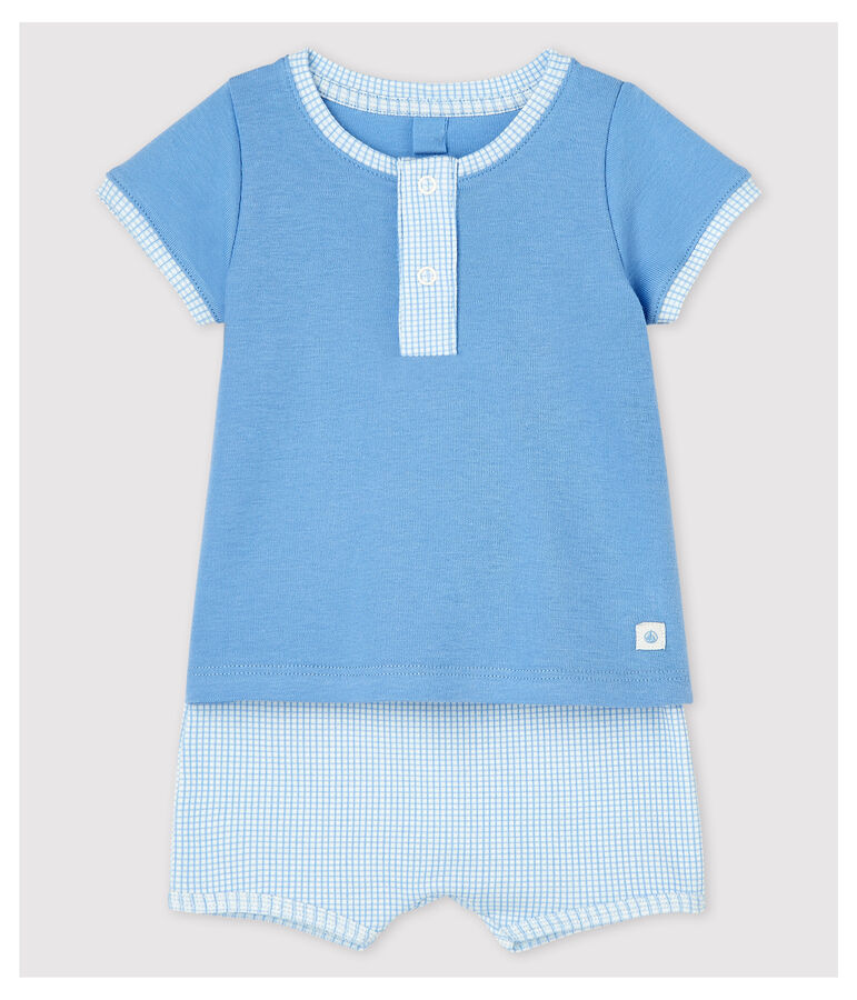 Babies' Blue Organic Cotton Clothing - 2-Pack EDNA blue/MULTICO ecru