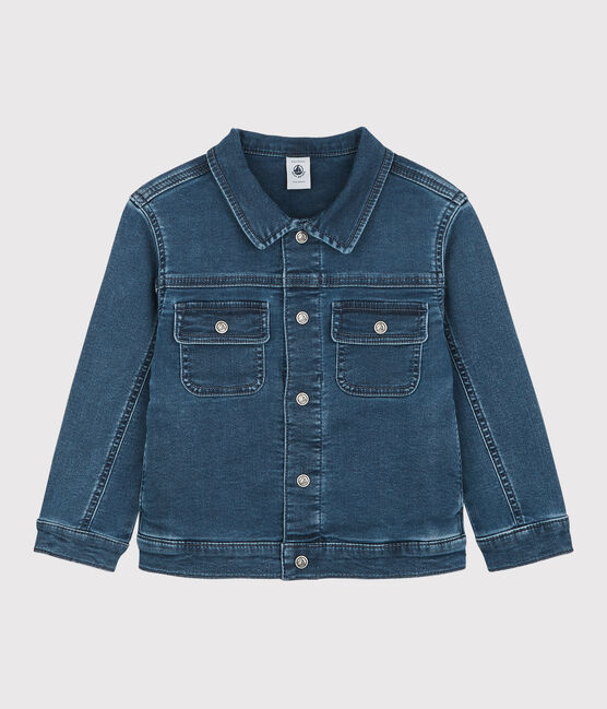 Unisex Children's Organic Denim Jacket DENIM BLEU DELAVE blue