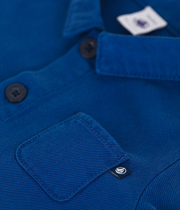 Babies' Cotton/Lyocell Jumpsuit. blue