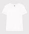 Women's Straight Round-Neck Cotton T-Shirt ECUME white