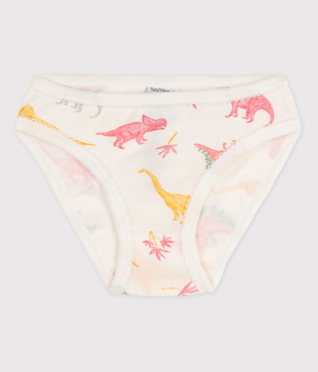 Girls' Cotton Briefs white/multicolor