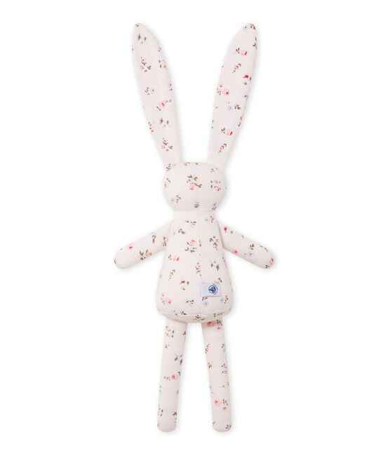 Doudou lapin bébé mixte imprimé VIENNE pink/MULTICO white