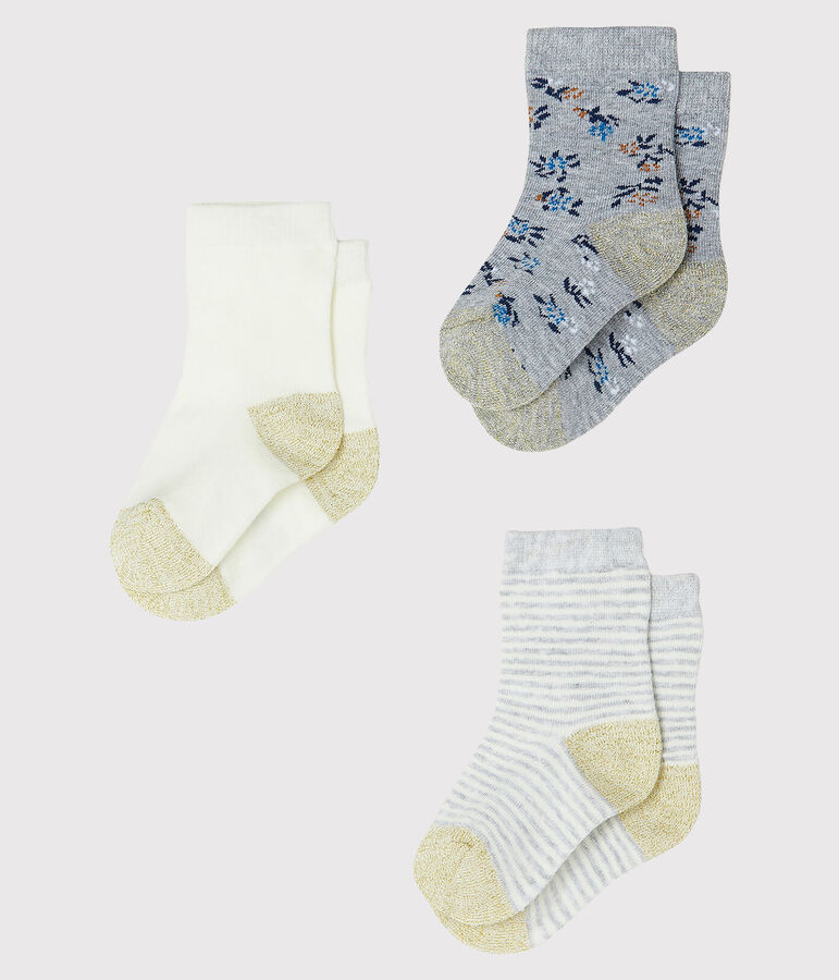 Baby Girls' Socks - 3-Piece Set grey