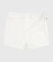 Babies' stripy seersucker shorts ECUME white