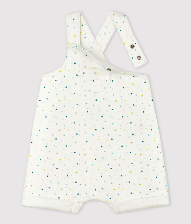 Babies' Double-Sided Organic Cotton Jersey Playsuit white/multicolor