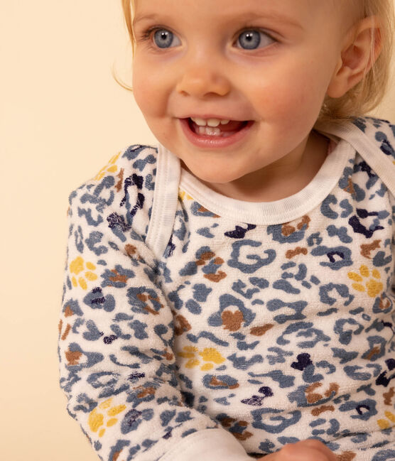 Babies' Terry Pyjamas MARSHMALLOW white/MULTICO white