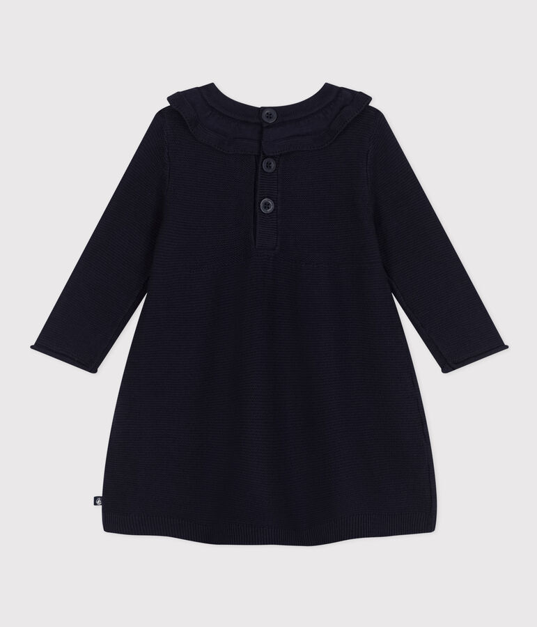 Babies' Long-Sleeved Knit Dress blue