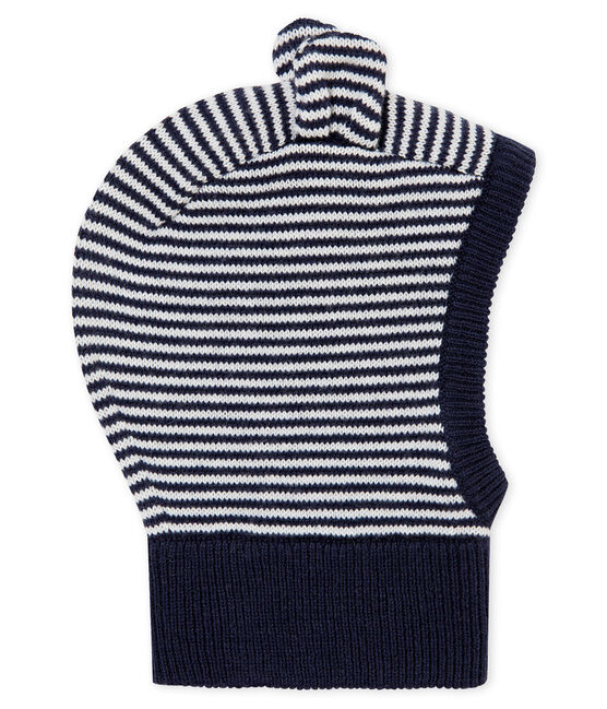 Unisex Baby Balaclava SMOKING blue/MARSHMALLOW white