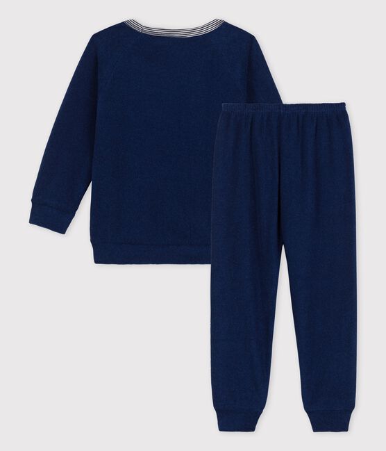 Pyjamas in Brushed Terry Towelling MEDIEVAL blue
