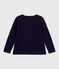 Children's long-sleeved plain cotton T-shirt SOIR