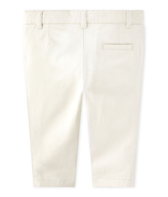 Baby boy's gabardine pants Feta white