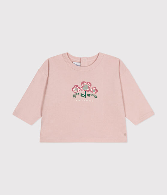 Babies' long-sleeved cotton T-Shirt SALINE pink