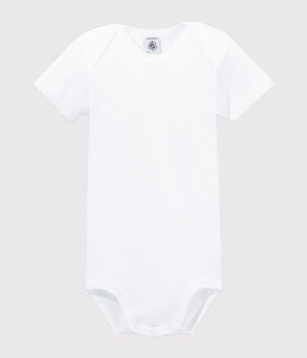 Babies' White Short-Sleeved Bodysuit white