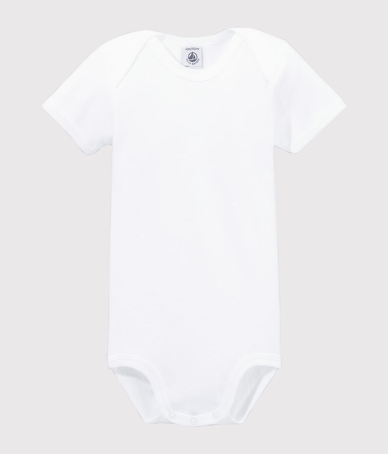 Babies' White Short-Sleeved Bodysuit white