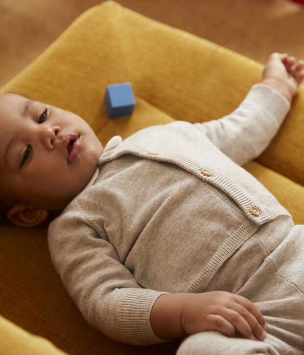 Babies' Wool/Cotton Knit Clothing - 2-Piece Set BELUGA CHINE