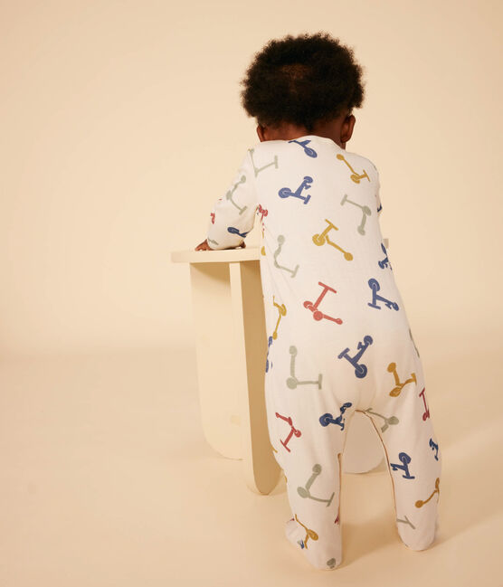 Babies' Printed Cotton Pyjamas AVALANCHE white/MULTICO
