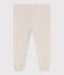 Babies' plain cotton leggings MONTELIMAR CHINE beige